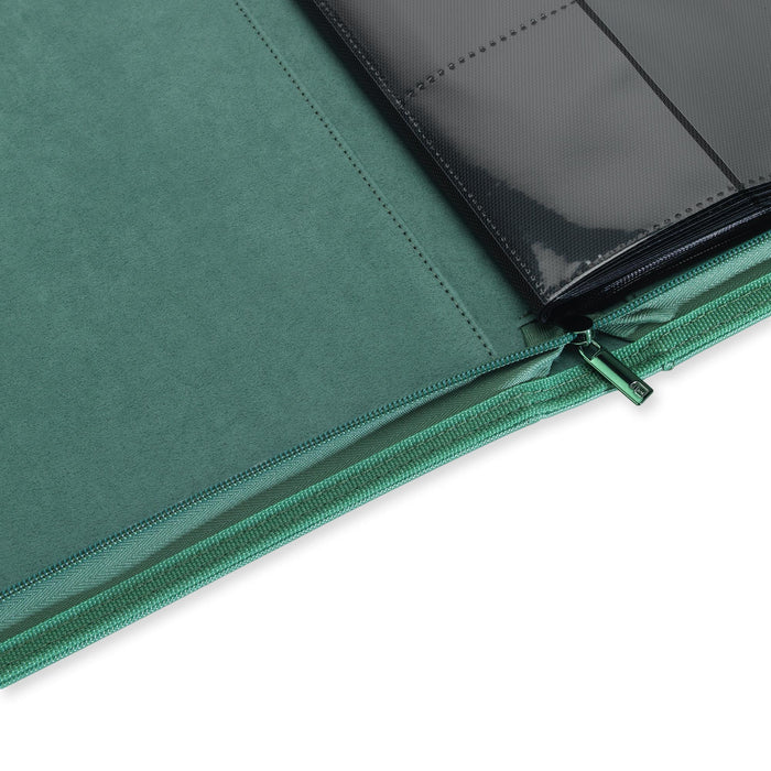 12-Pocket Exo-Tec Zip Binder Metallic Green