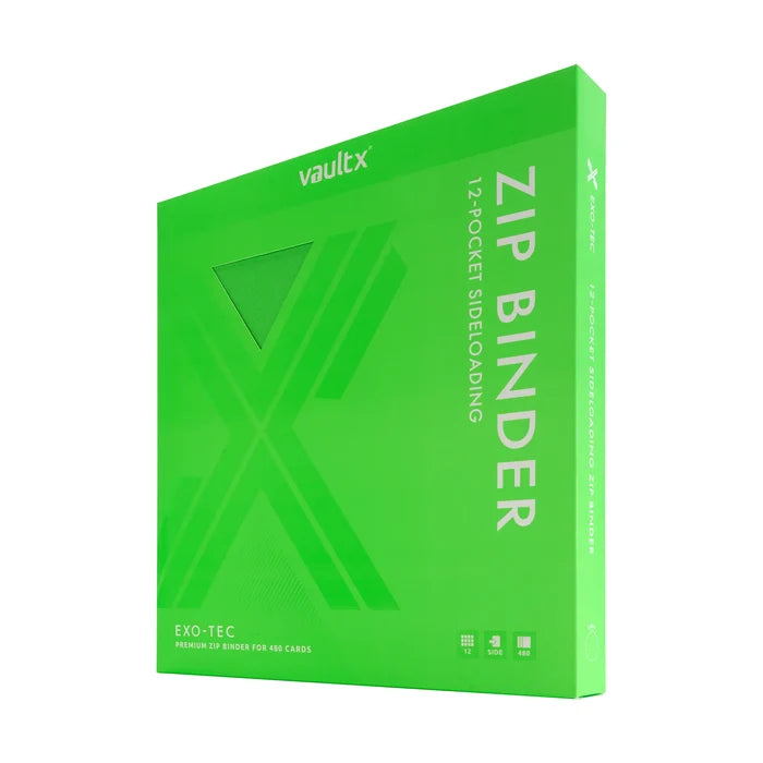 12-Pocket Exo-Tec® Zip Binder Neon Green