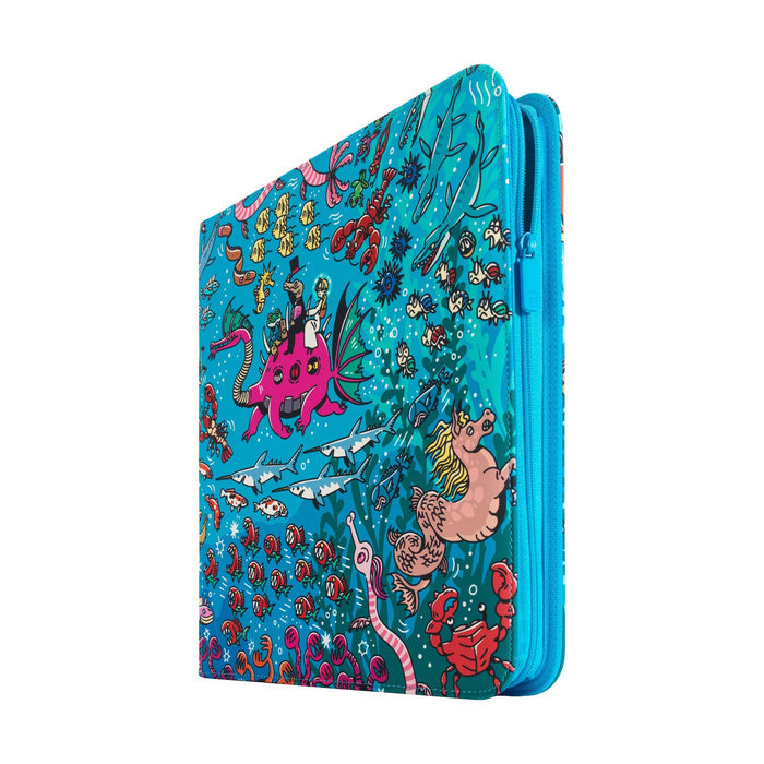 12-Pocket Exo-Tec® Zip Binder Water: Osare