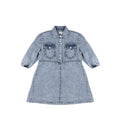 3/4 SLEEVES ACID WASH DRESS