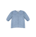 3/4 SLEEVES CHAMBRAY COLLAR TOP
