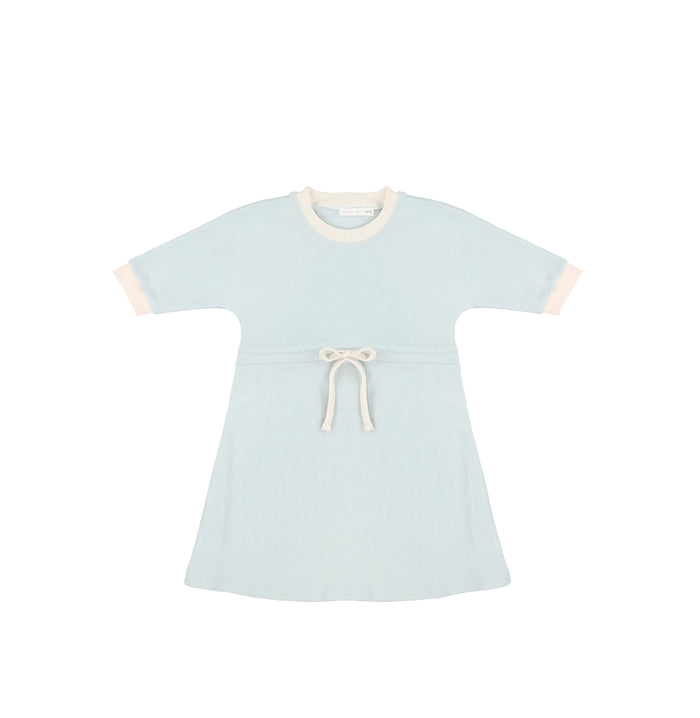 3/4 SLEEVES CONTRAST TRIM DRESS