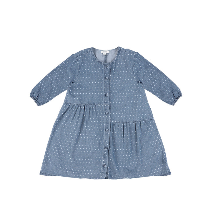 3/4 SLEEVES DIAMOND SEAM DRESS