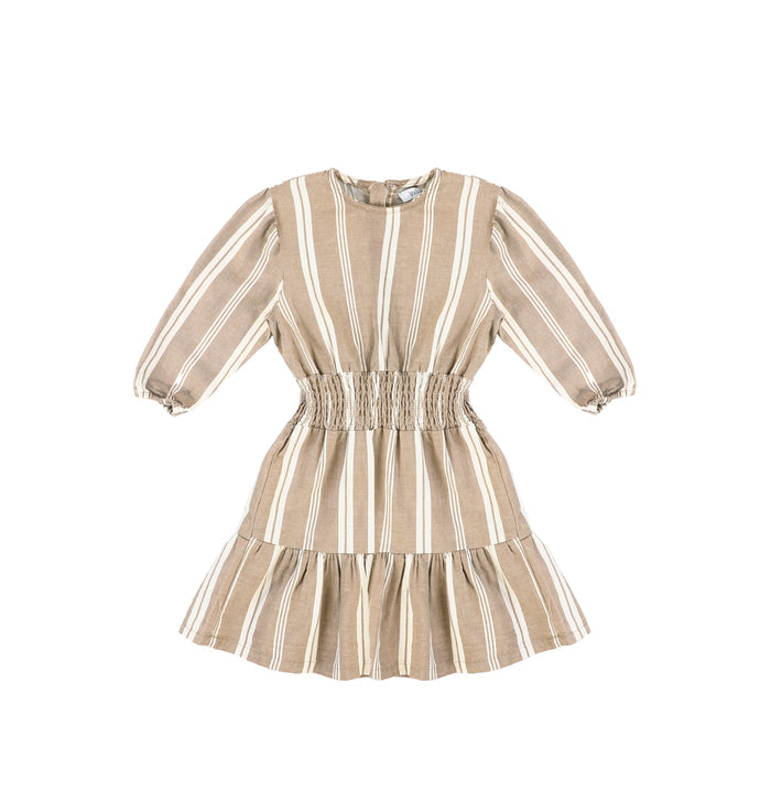 3/4 SLEEVES DOUBLE STRIPE DRESS