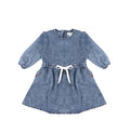 3/4 SLEEVES DRAWSTRING DRESS