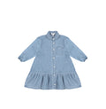 3/4 SLEEVES DROP RUFFLE POCKET DRESS