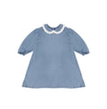 3/4 SLEEVES EYELET TRIM COLLAR DRESS