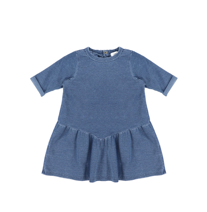 3/4 SLEEVES FRENCH TERRY DRESS