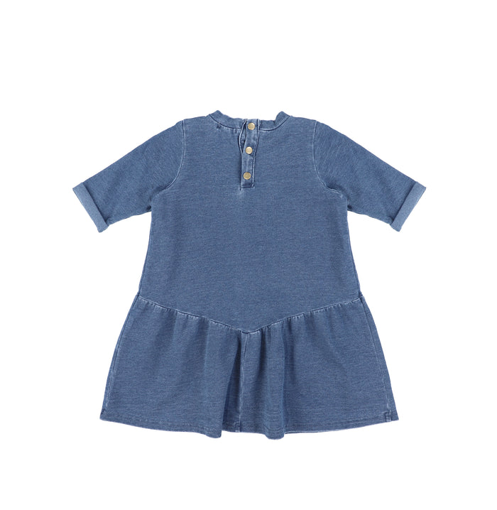3/4 SLEEVES FRENCH TERRY DRESS