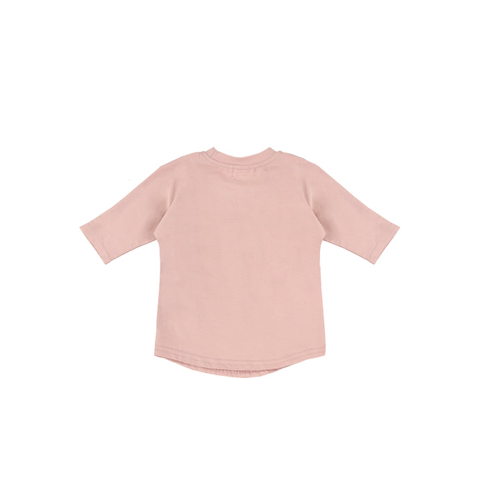 3/4 SLEEVES GAUZE POCKET TSHIRT