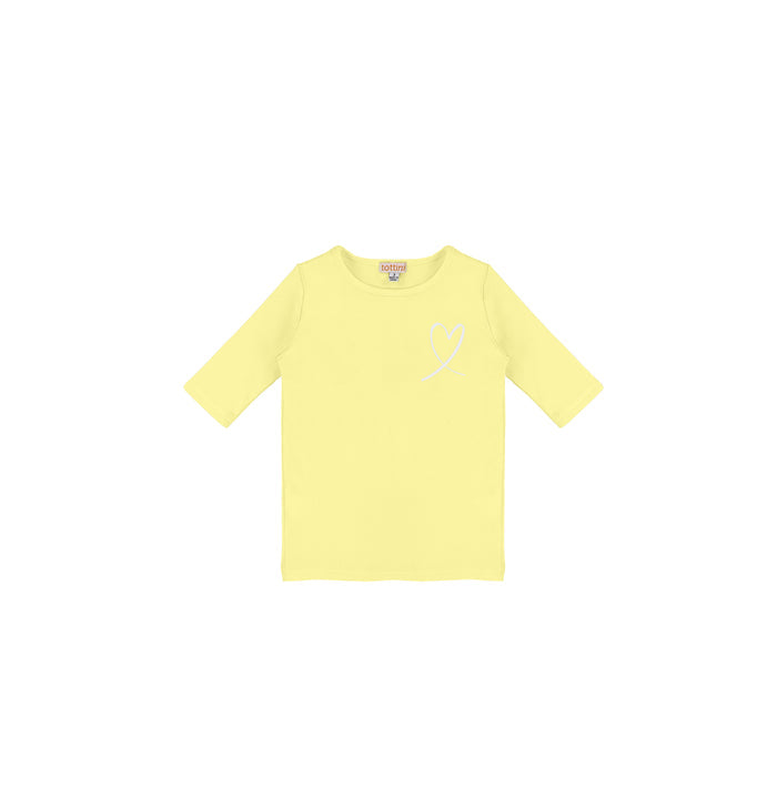 3/4 SLEEVES HEART TSHIRT