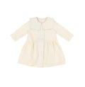 3/4 SLEEVES LINEN DOUBLE BUTTON DRESS