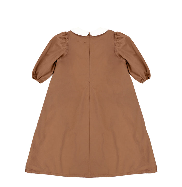 3/4 SLEEVES PETER PAN POPLIN MAXI