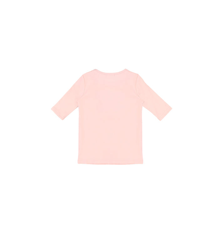 3/4 SLEEVES PRINTED BOW TSHIRT