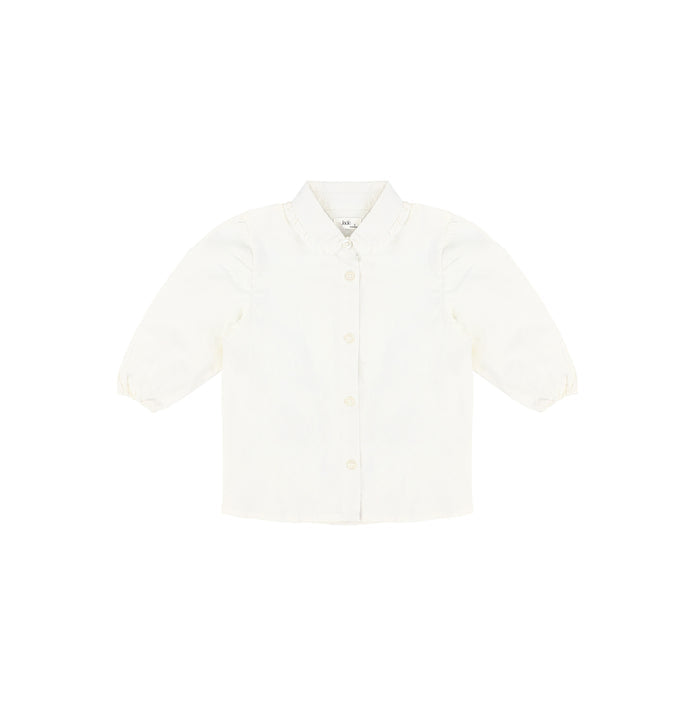 3/4 SLEEVES RUFFLE COLLAR BLOUSE