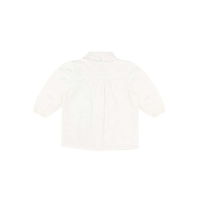 3/4 SLEEVES RUFFLE COLLAR BLOUSE
