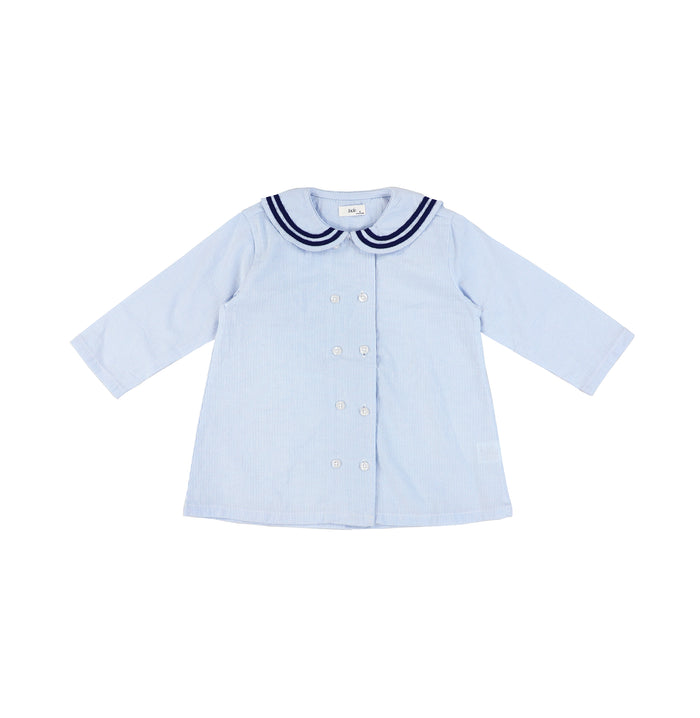 3/4 SLEEVES SEERSUCKER COLLAR SHIRT