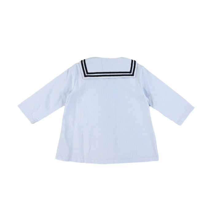 3/4 SLEEVES SEERSUCKER COLLAR SHIRT