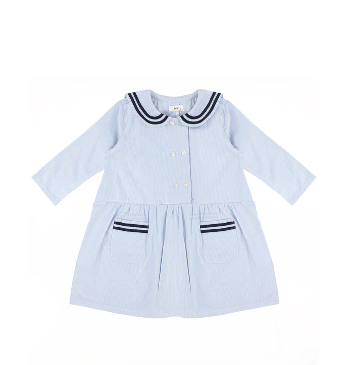 3/4 SLEEVES SEERSUCKER DRESS