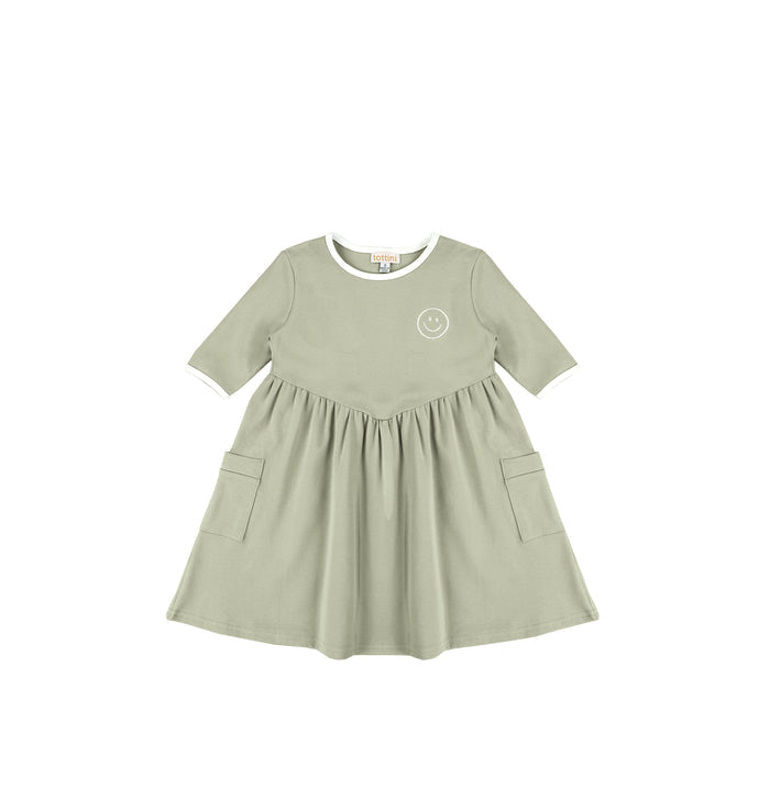 3/4 SLEEVES SMILEY DRESS