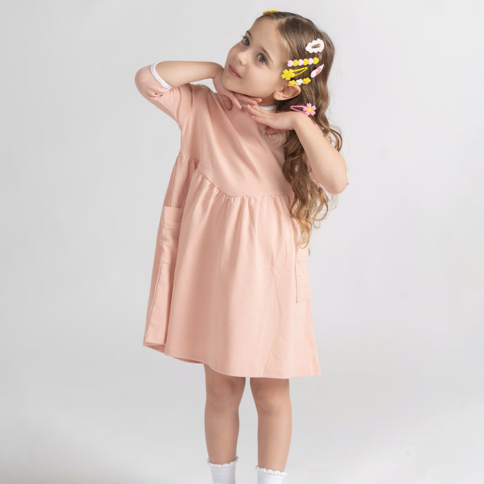 3/4 SLEEVES SMILEY DRESS