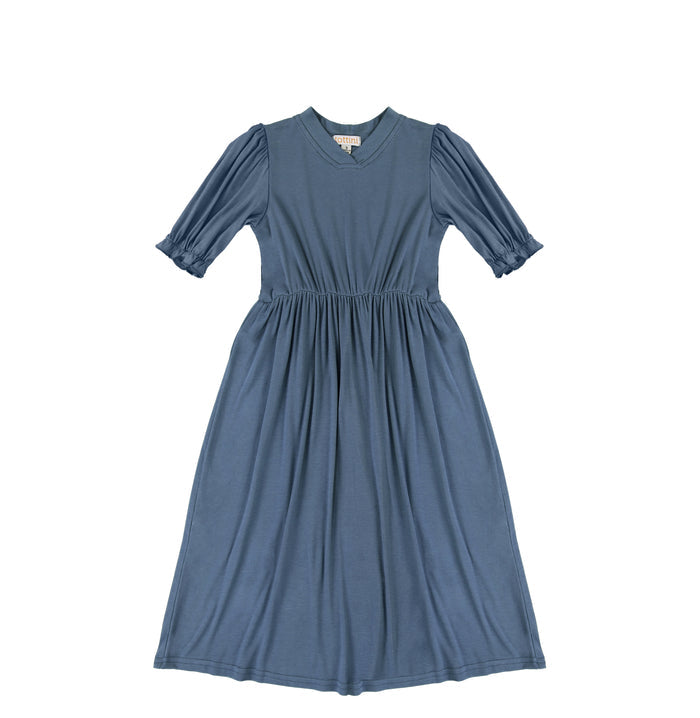 3/4 SLEEVES VNECK MAXI DRESS