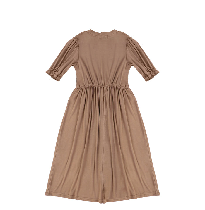 3/4 SLEEVES VNECK MAXI DRESS