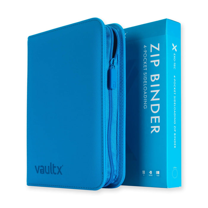 4-Pocket Exo-Tec® Zip Binder Neon Blue