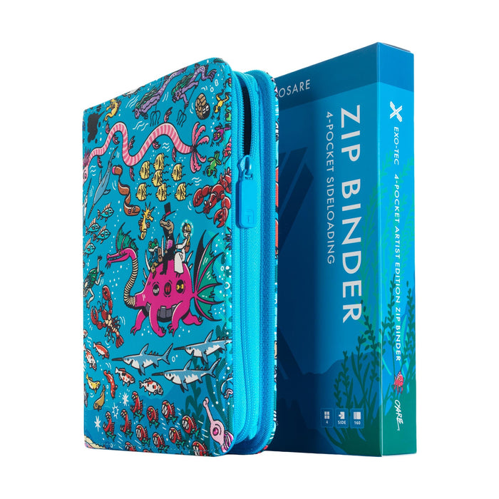 4-Pocket Exo-Tec® Zip Binder Water: Osare