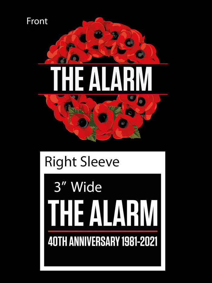 40th Anniversary - 1981 -2021 Alarm Poppy Logo T