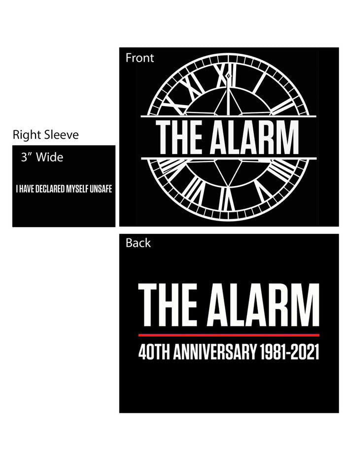 40th Anniversary - 1981 -2021 Alarm Town Hall Clock Logo T