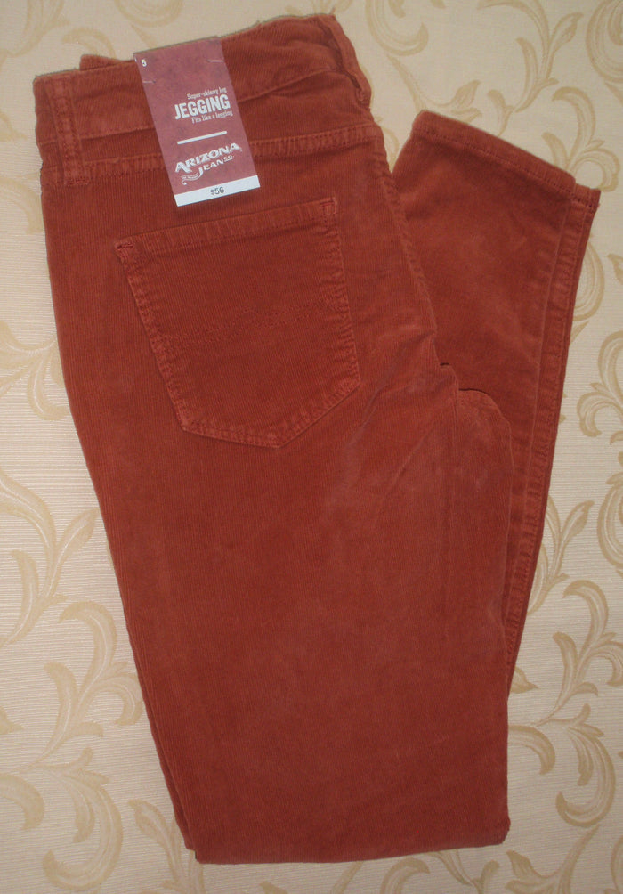 5 (29x29) Arizona Super Skinny Stretch Corduroy Jegging Leggings Jeans Brick