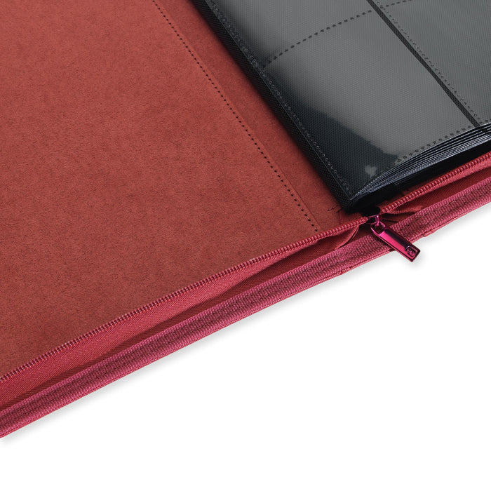 9-Pocket Exo-Tec® Zip Binder Metallic Red