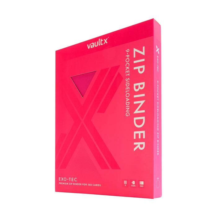 9-Pocket Exo-Tec® Zip Binder Neon Pink