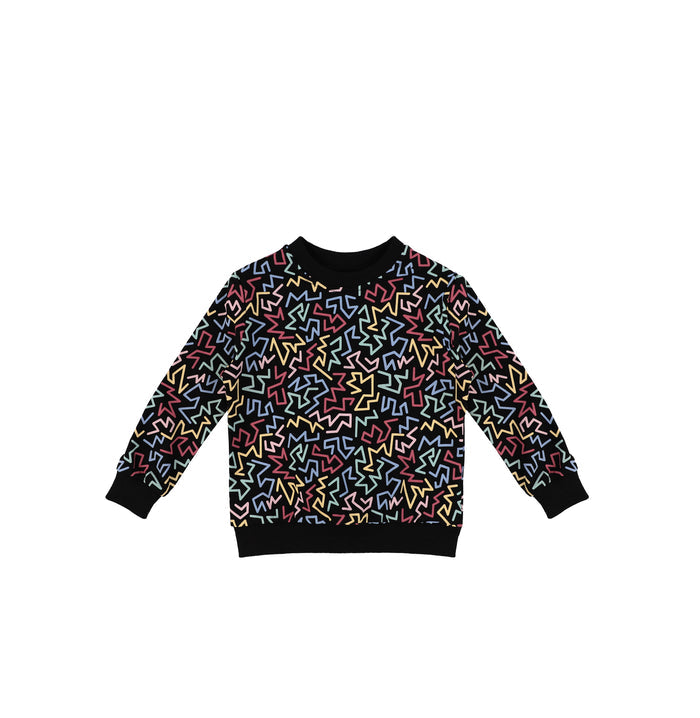 ABSTRACT PRINT SWEATSHIRT
