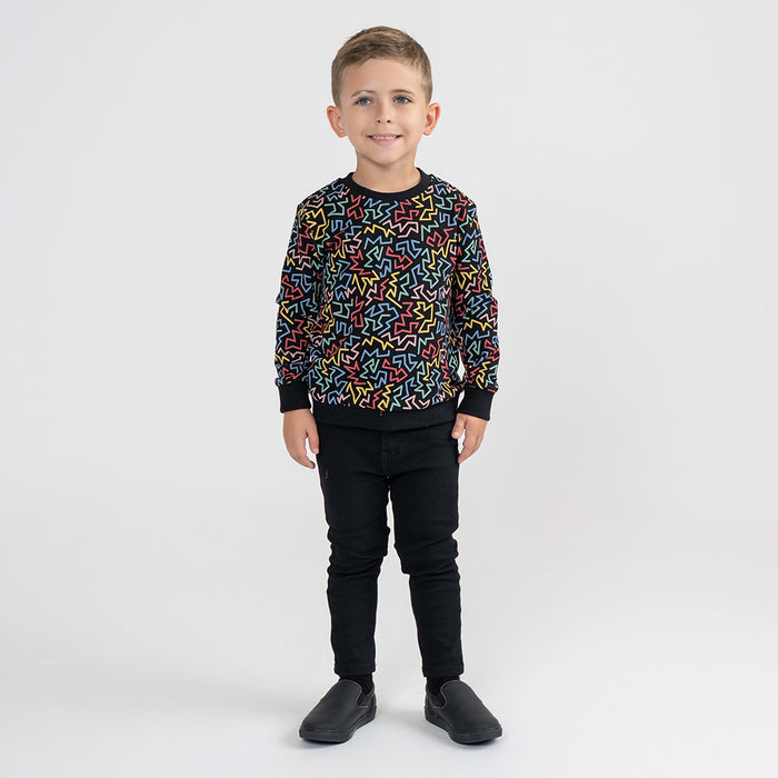 ABSTRACT PRINT SWEATSHIRT