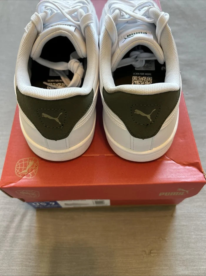 PUMA Ace Court Men's Sneakers White – Casual Court Shoes, Size 9 US