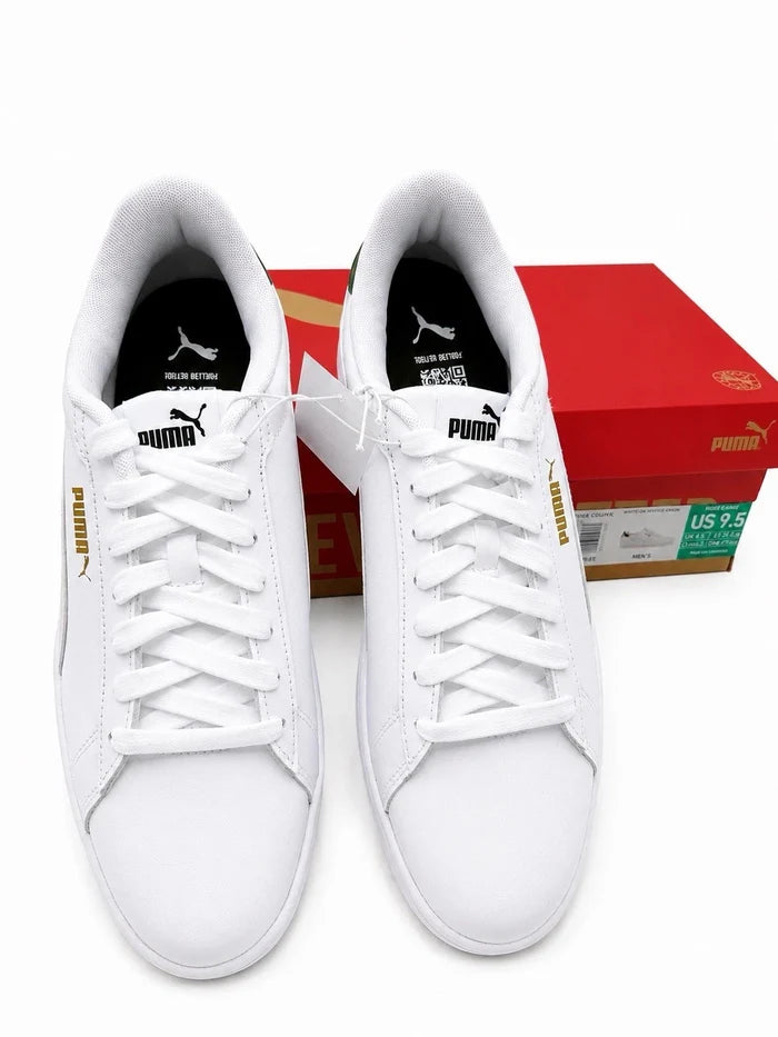 PUMA Ace Court Men's Sneakers White Green – 406570-01, New In Box