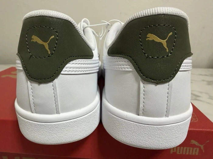 PUMA Ace Court Men's Sneakers White Green – 406570-01, New In Box