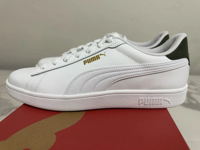 PUMA Ace Court Men's Sneakers White Green – 406570-01, New In Box