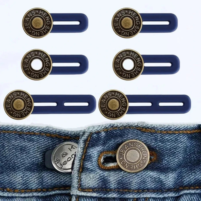 Adjustable Waist Button Extender Jeans Pants Waistband Expand No Sew
