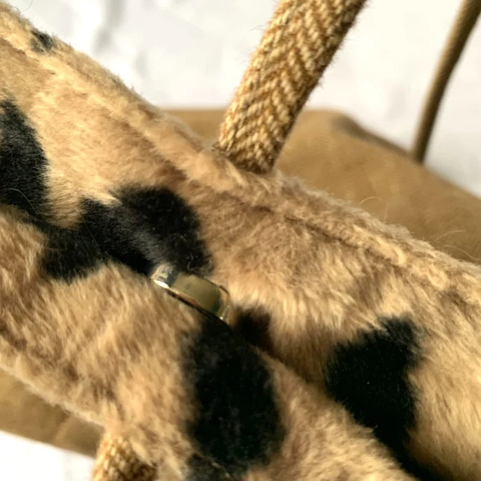 Alexia Hollinger Paris Designer Tote Handbag – Leopard Print Interior, Magnetic Closure