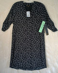 Always Indigo Size PS Top Black White Polka Dots Shirt