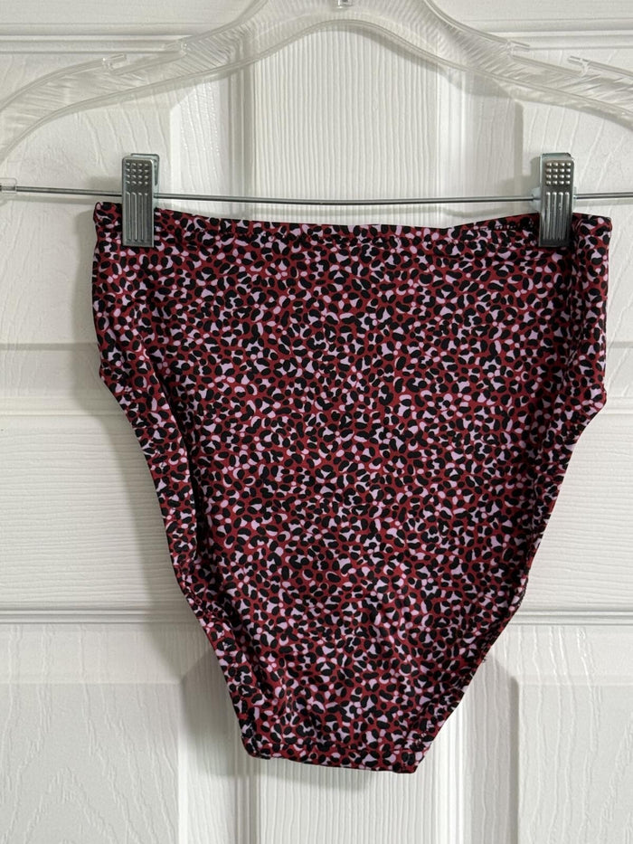 Amazon Essentials Red Leopard Print High‑Waisted Bikini Bottoms