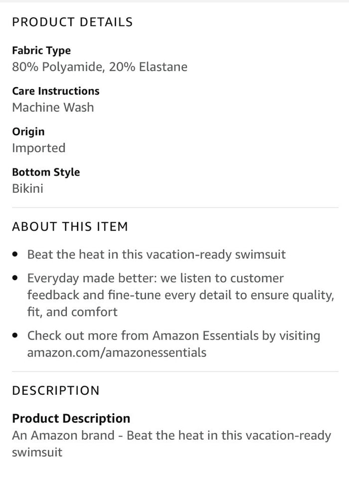Amazon Essentials Women's Side Tab Bikini Swimsuit Bottom- Teal- Size Large