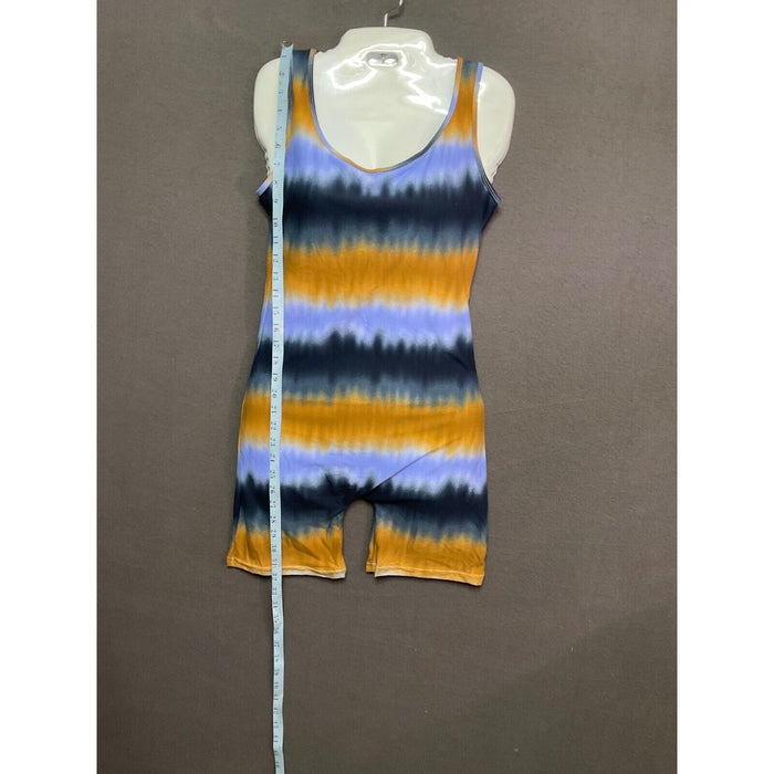AQ-Sport Tie-Dye Sleeveless Romper Med Boho Festival Jumpsuit