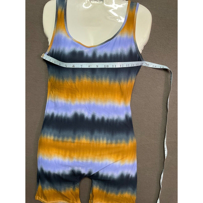 AQ-Sport Tie-Dye Sleeveless Romper Med Boho Festival Jumpsuit