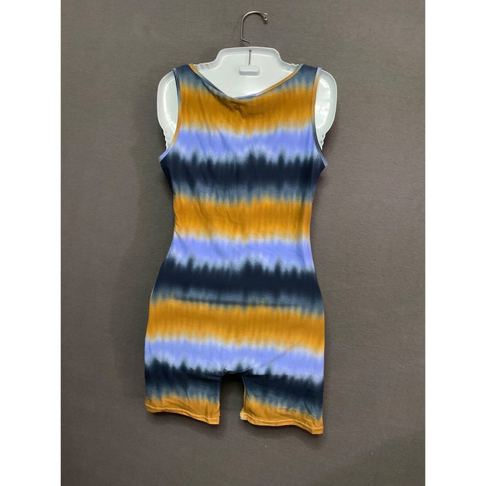 AQ-Sport Tie-Dye Sleeveless Romper Med Boho Festival Jumpsuit