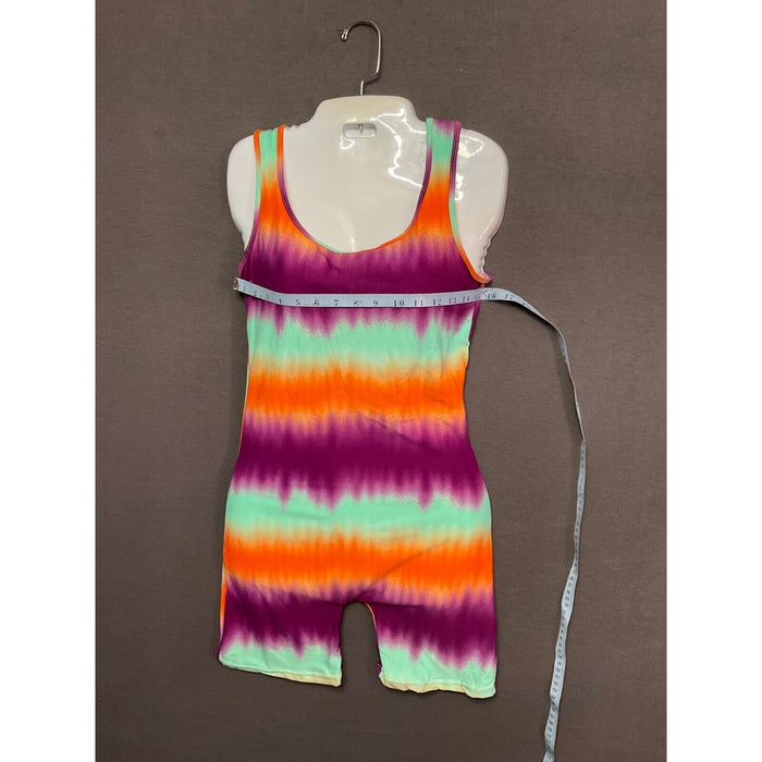 AQ-Sport Tie-Dye Sleeveless Romper Med Jumpsuit Boho Festival