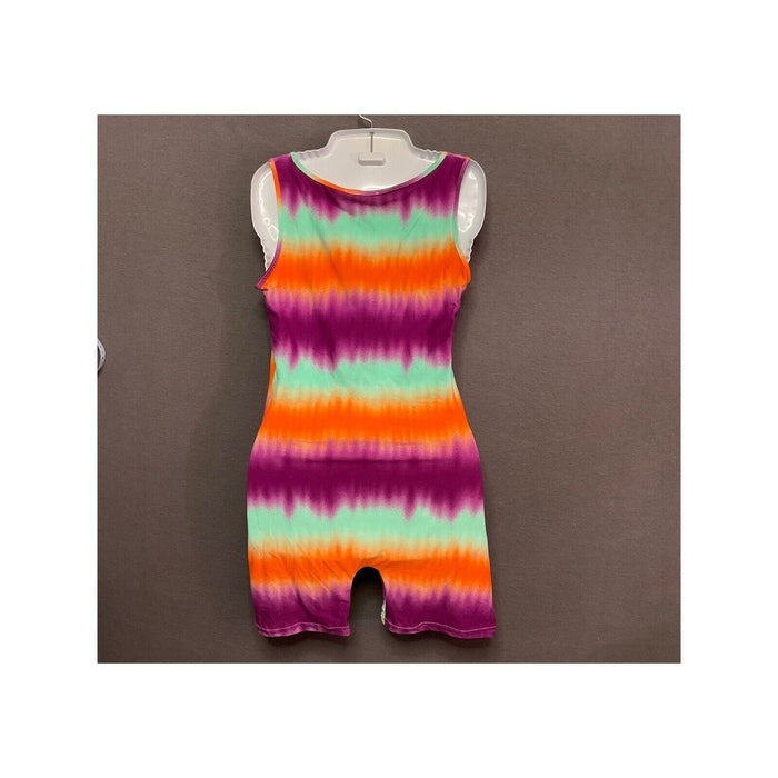 AQ-Sport Tie-Dye Sleeveless Romper Med Jumpsuit Boho Festival